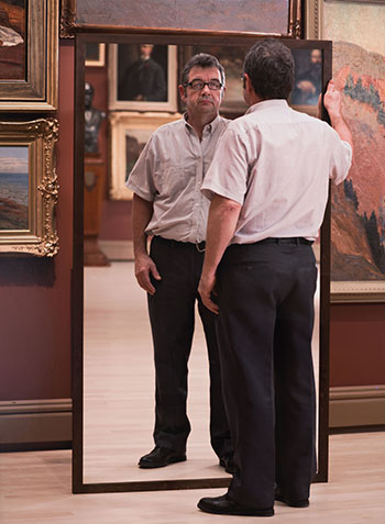 A man mirroring I by Adad Hannah