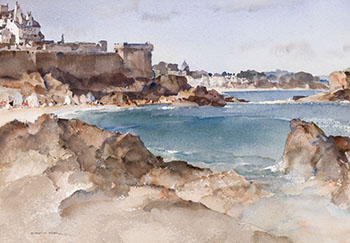 A Blue Day, St. Malo by William Russell Flint