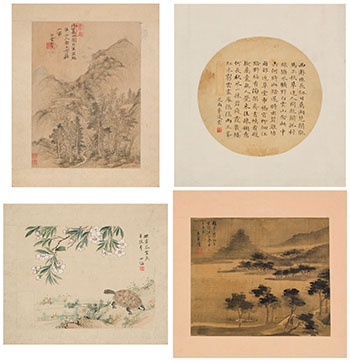 Four Album Pages, Qing Dynasty by  Chinese Art