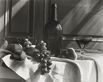N.Y. Still Life (Wine, Fruit, Bread) by Horst P. Horst