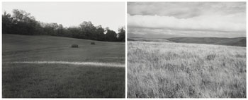 Two Photographs - Meadow, Last Sun and Prairie, Lincoln County, Minnesota by John Szarkowski