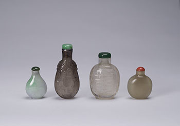 Group of Four Chinese Hardstone Snuff Bottles, 19th Century by  Chinese Art