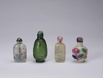  Group of Four Chinese Glass Snuff Bottles, 19th Century by  Chinese Art