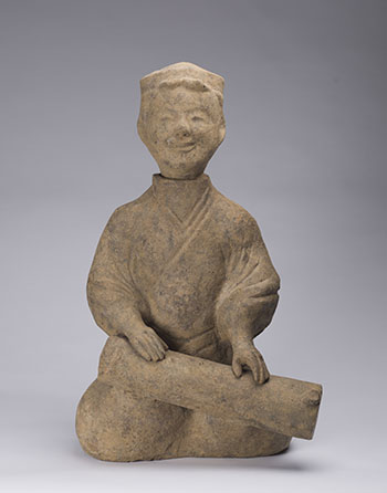A Large Chinese Earthenware Figure of a Musician, Han Dynasty (206 BC – AD 220) by  Chinese Art