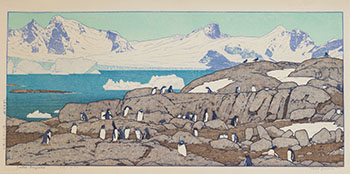 Gentoo Penguins by Toshi Yoshida