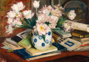 Still Life with Flowers by Jacques-Emile Blanche