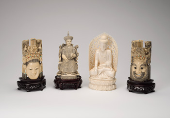 Four Chinese Ivory Carvings, Circa 1950 by  Chinese Art