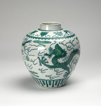 A Chinese Green-Enameled Dragon Jar, Qianlong Mark and Period (1736-1795) by  Chinese Art
