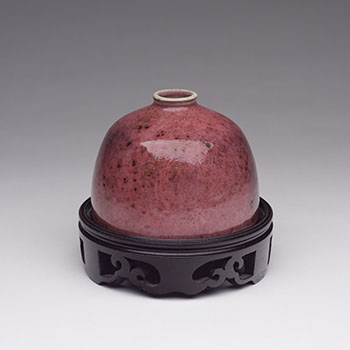 A Chinese Peachbloom Glazed Beehive-Form Waterpot, Kangxi Mark, Late Qing Dynasty by  Chinese Art