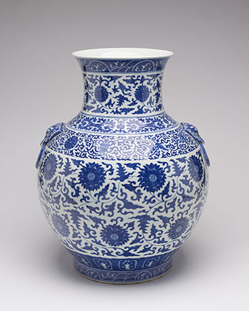 A Large Chinese Blue and White Ming-Style Hu Vase, Qianlong Mark, 19th Century by  Chinese Art