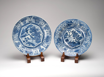 Two Chinese Blue and White Kraak Dishes, Ming Dynasty, Wanli Period (1572-1620) by  Chinese Art