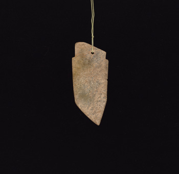 A Chinese Mottled Green Jade Blade Pendant, Ge, Shang Dynasty by  Chinese Art