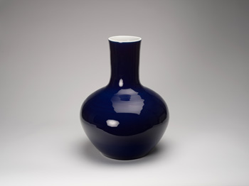 A Chinese Sacrificial Blue Porcelain Vase, Tianqiuping, Late Qing Dynasty by  Chinese Art