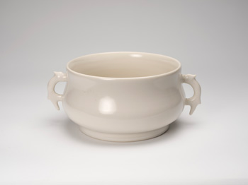 A Chinese White Glazed Bombé Form Censer, Republican Perio by  Chinese Art