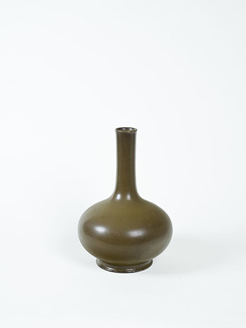 	A Chinese Teadust Glazed Bottle Vase, 19th Century by  Chinese Art