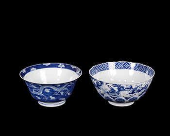 Two Chinese Blue and White Bowls, Kangxi Period (1662-1722) by  Chinese Art