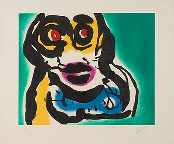 Night Faces on Broadway by Karel Appel