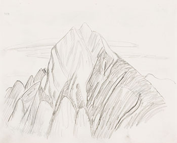 Rocky Mountain Drawing 9 - 39 by Lawren Stewart Harris