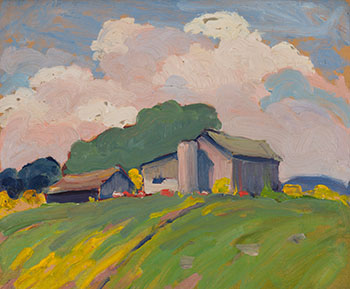 Farmhouse on a Hill by John William (J.W.) Beatty