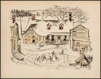 Pond Hockey by John Geoffrey Caruthers Little