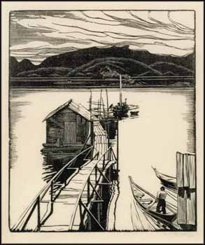 The Floating Dock, Mamalilicoola by Walter Joseph (W.J.) Phillips