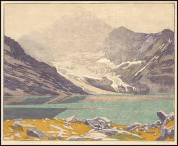 Lake MacArthur, Canadian Rockies by Walter Joseph (W.J.) Phillips