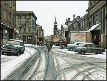 Rue St-Paul d'autrefois (Thirty Years Ago), Montreal by John Geoffrey Caruthers Little