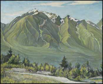 Hills of New Denver, BC by William Percival (W.P.) Weston