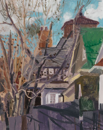 Trees and Houses in Spring by Maxwell Bennett Bates