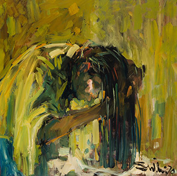 Young Girl Washing her Hair (The Artist's Sister) par Arthur Shilling