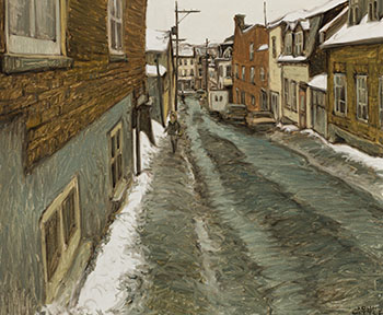 Rue des Zouaves entre St-Patrick et St-Gabriel, Québec par John Geoffrey Caruthers Little