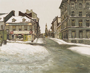 Rue St. Paul d'autrefois from Place Jacques Cartier, Montreal par John Geoffrey Caruthers Little