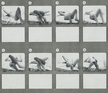 Storyboard for Reclining Figure Moving by John Graham Coughtry