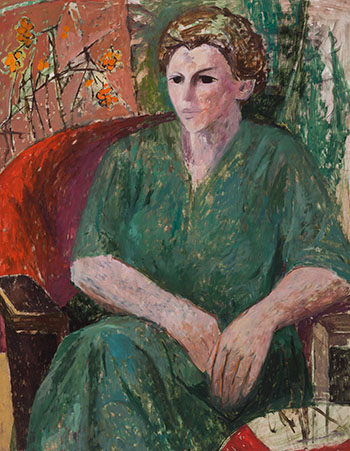 Woman in Green Dress par Betty Roodish Goodwin