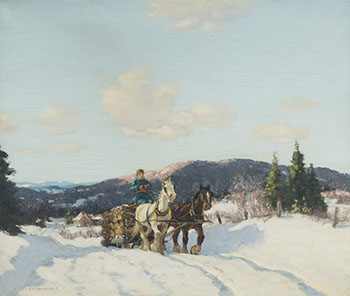 Hauling Logs in Winter par Frederick Simpson Coburn