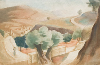 Landscape / Palestine (verso) by Eric Goldberg