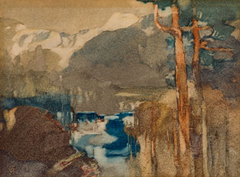 Untitled Mountain and Lake by Charles John Collings