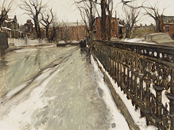 Dorchester St. Opposite Rue des Seigneurs, Montréal by John Geoffrey Caruthers Little