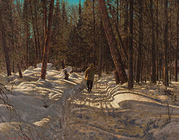 On the Bush Road - Nipigon by Frank Hans (Franz) Johnston