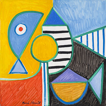 Abstract with Fish by René Marcil