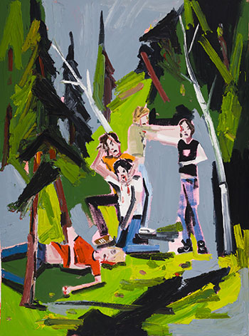 Fist Fight #9 by Kim Dorland