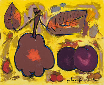 Nature morte aux poires et prunes by Paul Vanier Beaulieu