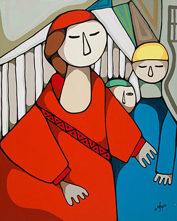 By the Garden Fence by Daphne Odjig