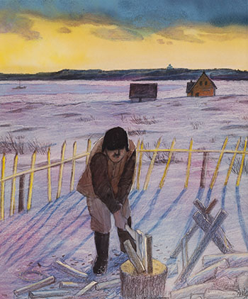 Early Winter's Morning in the Maritimes by William Kurelek