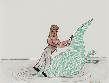 Figure and Animal by Royal Art Lodge: Marcel Dzama/Neil Farber