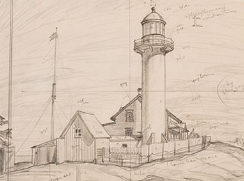 Lighthouse, Matane, Gaspe Peninsula, Quebec par Lawren Stewart Harris