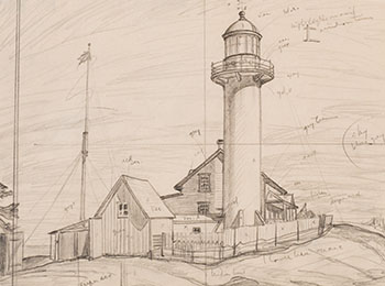 Lighthouse, Matane, Gaspe Peninsula, Quebec par Lawren Stewart Harris