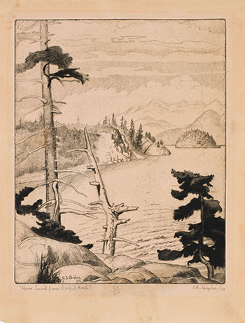 Howe Sound from Gospel Rock by Edward John (E.J.) Hughes