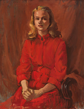 Portrait of a Young Woman / Please Note This Work is Withdrawn From the Sale par Lilias Torrance Newton