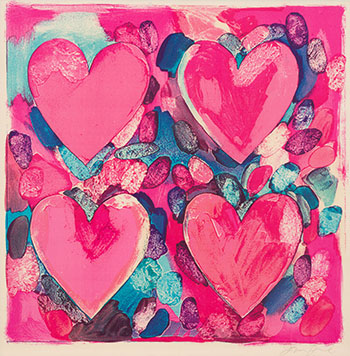 Four Hearts par Jim Dine